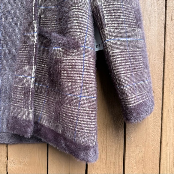 Cyrus | NWT Size Medium Stockholm Plaid Mink Jacket - Picture 9 of 16